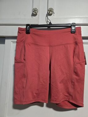 torrid Size 0 Coral High-Waist Bike Shorts with Side Pockets